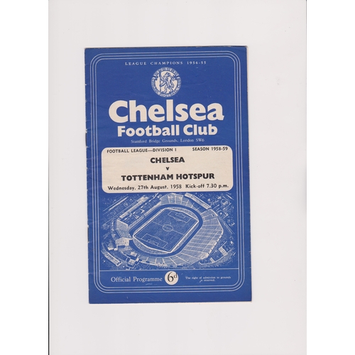 251 - A collection of 33 Chelsea home programmes from the mid to late 1950's. Some faults. Fair to general... 