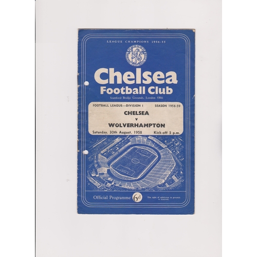 251 - A collection of 33 Chelsea home programmes from the mid to late 1950's. Some faults. Fair to general... 