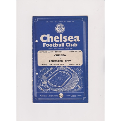 251 - A collection of 33 Chelsea home programmes from the mid to late 1950's. Some faults. Fair to general... 