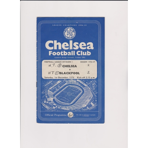 251 - A collection of 33 Chelsea home programmes from the mid to late 1950's. Some faults. Fair to general... 