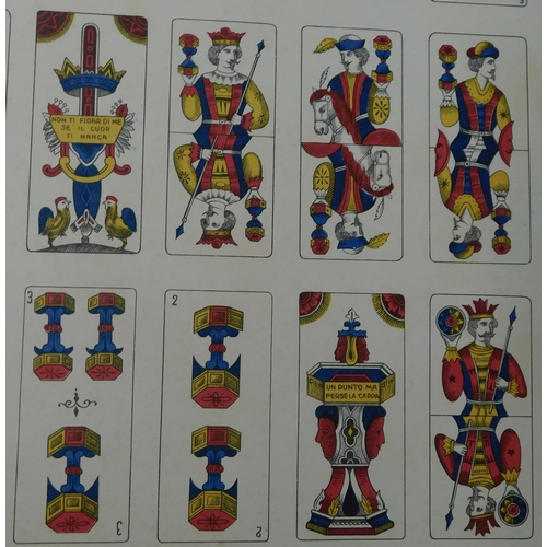 12 - Playing Cards, Edoardo Pignalosa-Napoli 1940s (uncut playing cards) very good condition