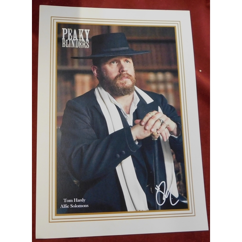 126 - Photo-Mounted colour photo of (Tom Hardy) as Real-Life London Gangster-from the hit TV series Peaky ... 