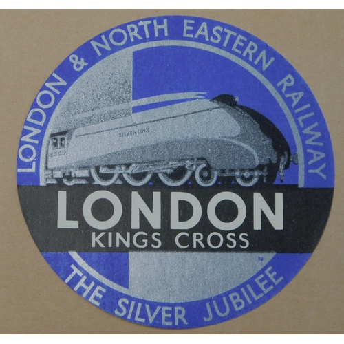 142 - Luggage Label - L.N.E.R The Silver Jubilee,  London, Kings Cross, unused