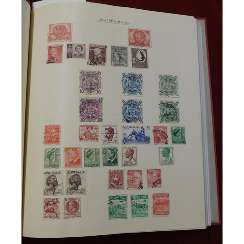 159 - Great Britain and Commonwealth collection in a red Simplex album up to early QEII fine used, include... 