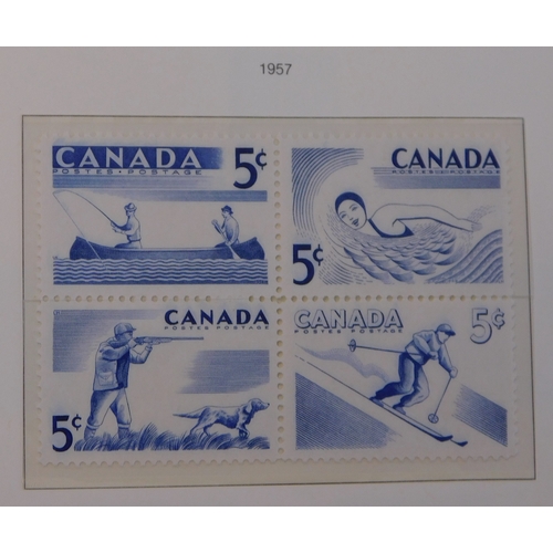 165 - Canada very clean Lighthouse album with printed pages with mounts 1952-1987 u/m sparse collection. N... 