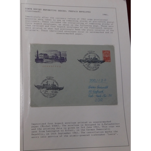 174 - Russia 1959-1967 album of 80 pages of unused and used pre-paid stationery items.