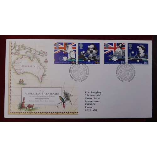 189 - Great Britain FDCs 1970-1990 mostly clean with ranges of handstamps, light application (1980 stamp E... 