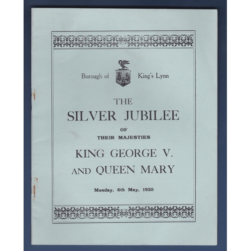 29 - Borough of Kings Lynn Silver Jubilee Celebrations programme 1935, The Silver Jubilee of their majest... 