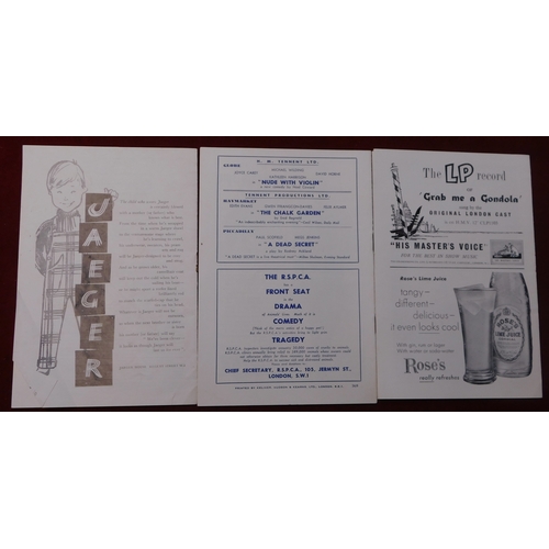 35 - Programmes Theatre - Duke of York, Lyric Theatre, 1956, good condition