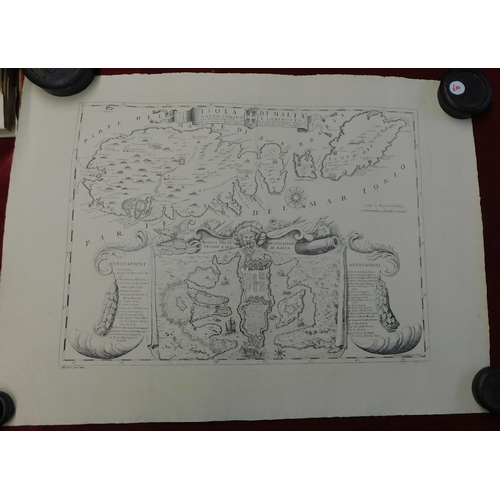 56 - A Map of Isola Di Scelta Early 1800s, very detailed, by Apud John. It-Cornel Blasu on Vellum