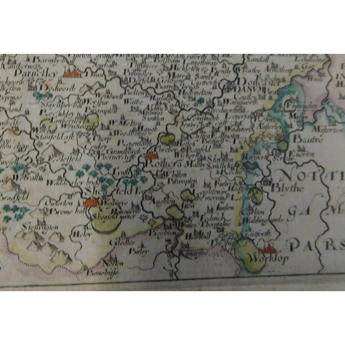 59 - Antique Map - Yorkshire - West Riding 1610 John Speede. The West Ridinge of Yorkshire with the most ... 