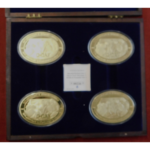 596 - Commemorative Coins - (4) coins commemorating The 70th Anniversary of Normandy Landings, in case imm... 