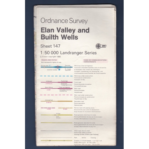 63 - Elan Valley and Builth Wells Ordnance Survey: Sheet 147 1:50 000 Landranger Series