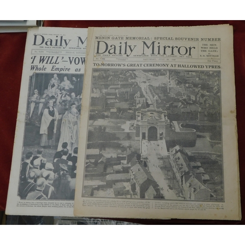 72 - Daily Mirror Newspapers July 1927, (2) November 1934 - Wedding of Duke of Kent and his bride & Briti... 