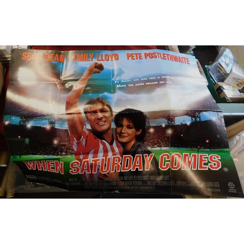 98 - Poster - 'When Saturday Comes' starring Sean Bean, Emily Lloyd, Pete Postlethwaite, good condition, ... 