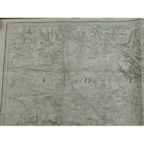 60 - Map - ordnance Survey Map of Central Norfolk 1980, by J.B. Harvey, scale 11 inch - 1 statuary mile, ... 