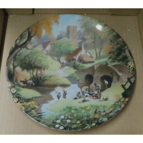 607 - Decorative China Plates - by Coalport 11 in total, The Tale of a Country Village, 8