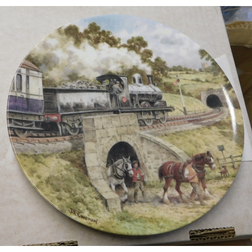 611 - Decorative Chia Plates by Wedgewood, assorted scenes, 8