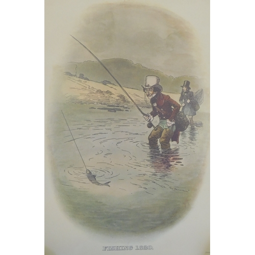 615 - Johnnie Walker Coloured Prints 1820 - Coaching, Skating by Tom Browne, Curling, Hunting, Golfing etc... 