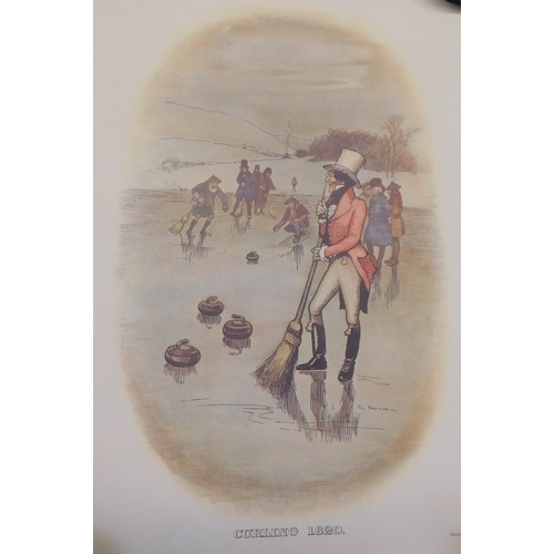 615 - Johnnie Walker Coloured Prints 1820 - Coaching, Skating by Tom Browne, Curling, Hunting, Golfing etc... 