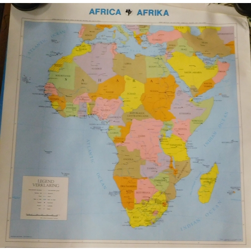 625 - Poster/Map - (1) poster of Spain, coloured, (1) map of Africa coloured, good condition