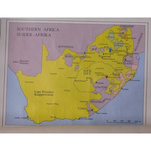 625 - Poster/Map - (1) poster of Spain, coloured, (1) map of Africa coloured, good condition