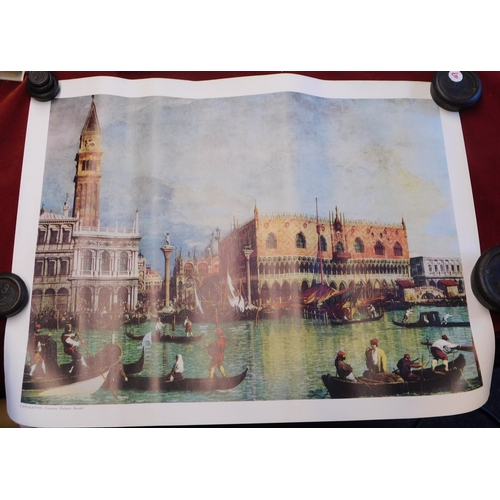 628 - (3) Prints - One Venice, one Floral, one Landscape, very good condition