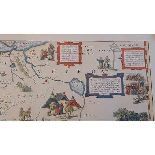 631 - Map of Russia and Moscow (early), coloured measurements 56cm x 40cm, very good condition