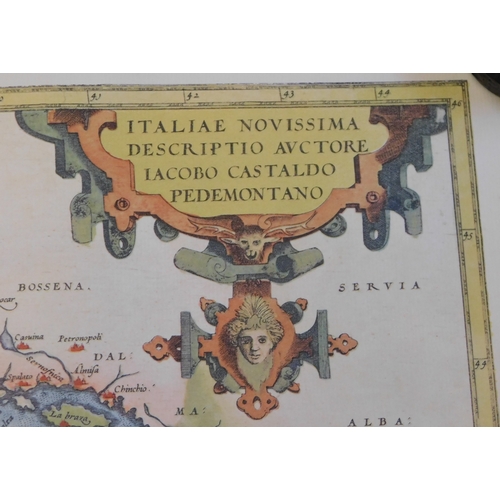 632 - Map - of Italy (early), coloured, measurements 56cm x 40cm, very good condition