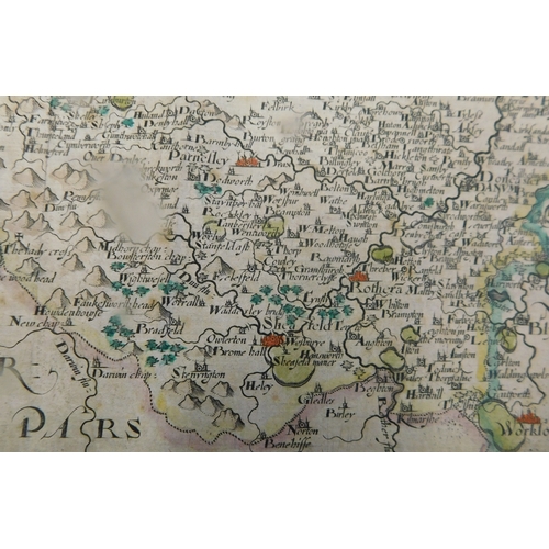 59 - Antique Map - Yorkshire - West Riding 1610 John Speede. The West Ridinge of Yorkshire with the most ... 