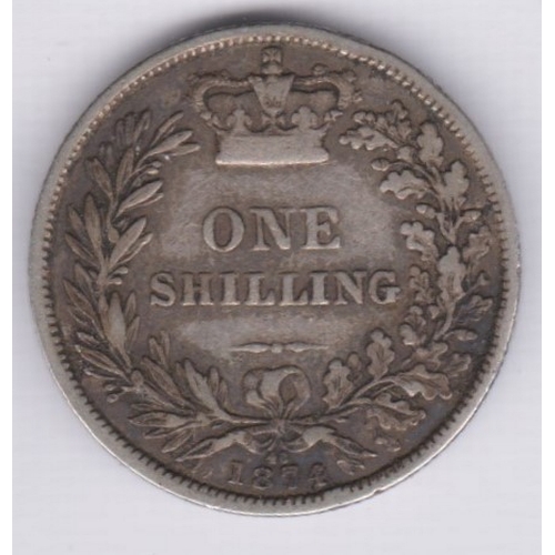 111 - Great Britain 1874 Die 81, Victoria Shilling, fine+