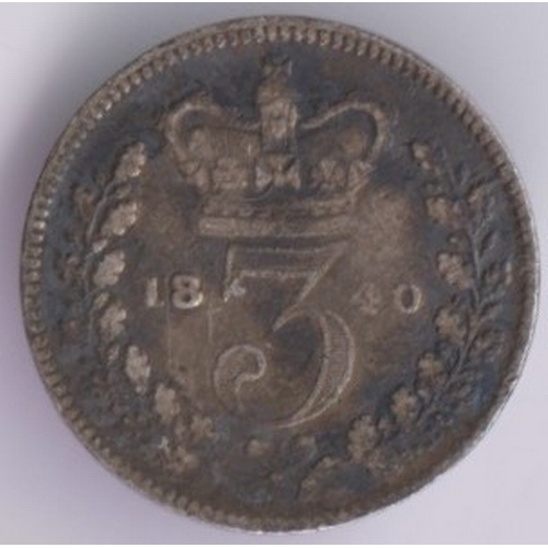 115 - Great Britain 1840 Silver Threepence, fine