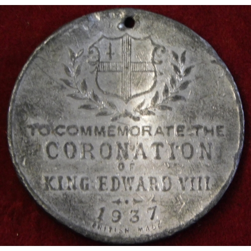 121 - Medallions 1935 Silver Jubilee, 25mm GVF with suspension, 1937 Coronation of King Edward VIII w/m 38... 