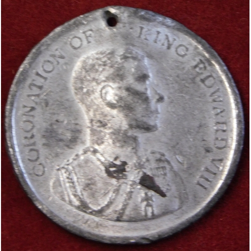 121 - Medallions 1935 Silver Jubilee, 25mm GVF with suspension, 1937 Coronation of King Edward VIII w/m 38... 