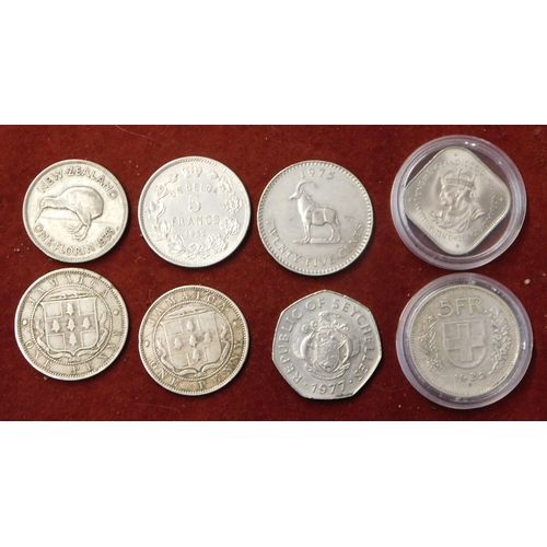 158 - Commonwealth & Foreign mostly silver range including New Zealand, Belgium, Seychelles, Rhodesia, Jam... 