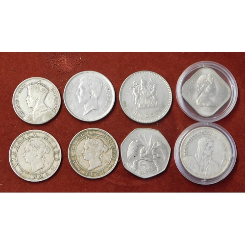 158 - Commonwealth & Foreign mostly silver range including New Zealand, Belgium, Seychelles, Rhodesia, Jam... 