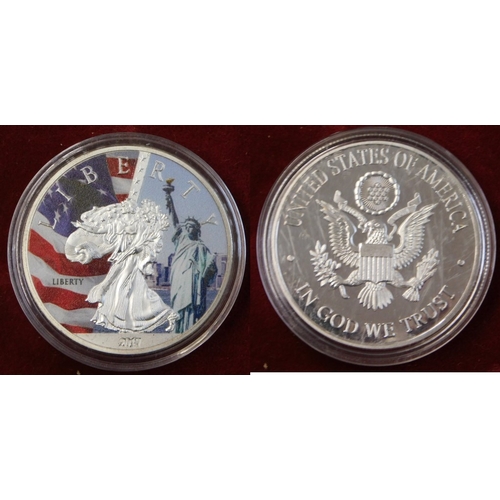 164 - USA 2017 Liberty Dollar (Proof), United Kingdom £5 (4) Greenwich 1999/2000, 2002 QEII Jubilee (2), 1... 