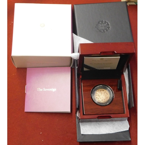 17 - Gold 2022 United Kingdom Justice Piedfort Sovereign with Royal Mint box and certificate, 15.98 grams... 