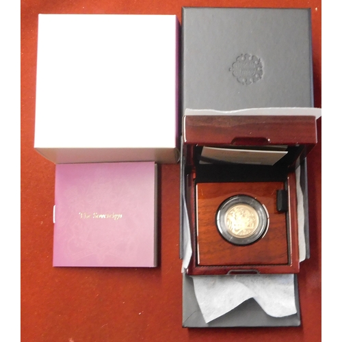 18 - Gold 2022 United Kingdom Justice Piedfort Sovereign with Royal Mint box and certificate, 15.98 grams... 