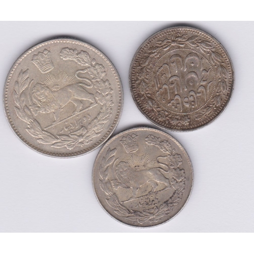 196 - Iran 1913 - 1000 Dinars, 1915 1000 Dinars and 1913 2000 Dinars, higher grades, silver (3) Retail £45