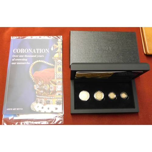 2 - Great Britain Gold 2023 King Charles III Coronation Prestige set by Hattons of London 'Sovereign', '... 