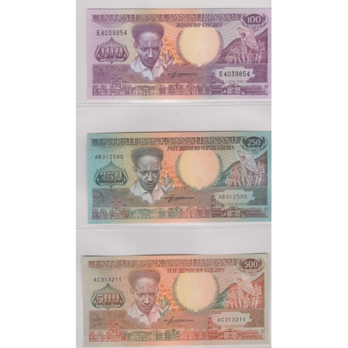 211 - Suriname 1963-2000 - Collection of (23 notes) VF to AUNC 2000s, Birds AUNC to 5000 Gild (152)