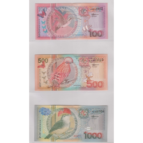 211 - Suriname 1963-2000 - Collection of (23 notes) VF to AUNC 2000s, Birds AUNC to 5000 Gild (152)