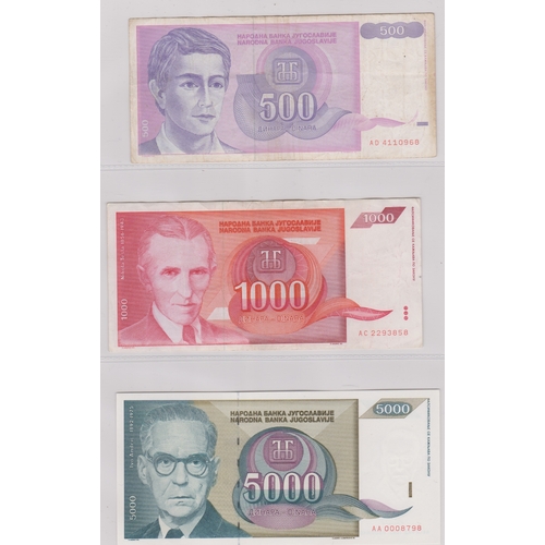 218 - Yugoslavia 1939-2001 - Good collection many later AUNC (87) with 1963, 5000 Dinara P76