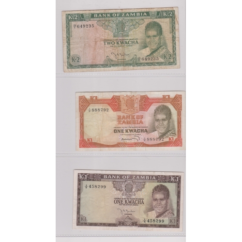 220 - Zambia 1968-1992 - Range of notes, VG to AUNC (9)