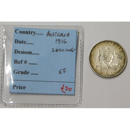 43 - Australia 1916 Shilling, EF, scarce