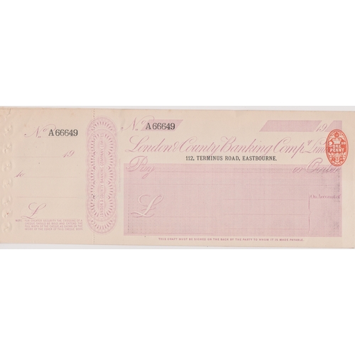 433 - London & County Banking Co. Ltd., 112 Terminus Road Eastbourne, mint order with C/F RO 19.7.04, prin... 