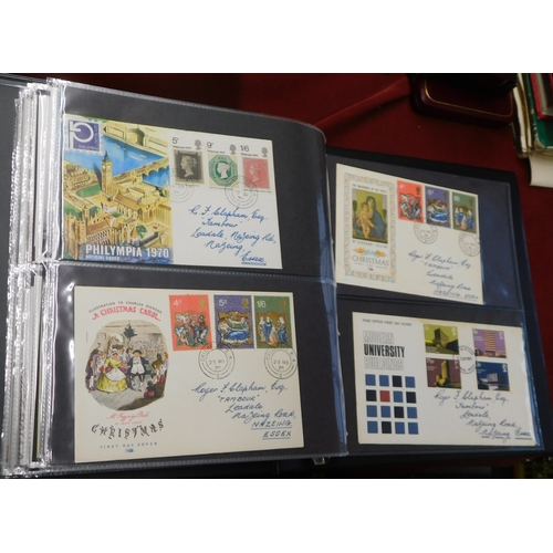 511 - Great Britain 1970-2010 - (62) FDCs in album with slip case. All covers addressed to same location