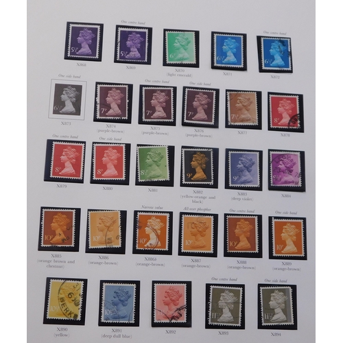 525 - Great Britain 1967-2009 Stanley Gibbons album with m/m and used Machins on printed pages.