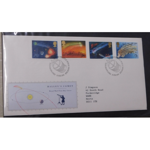 536 - Great Britain 1983-86 FDC album with (50) covers neatly addressed to same destination